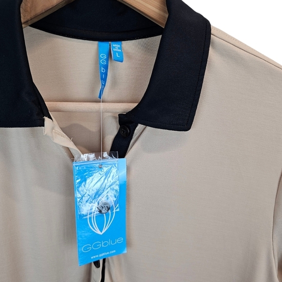 NWT GG Blue Susan Golf Polo Size Large Bronze Country Club Preppy Sporty Neutral - Picture 10 of 14